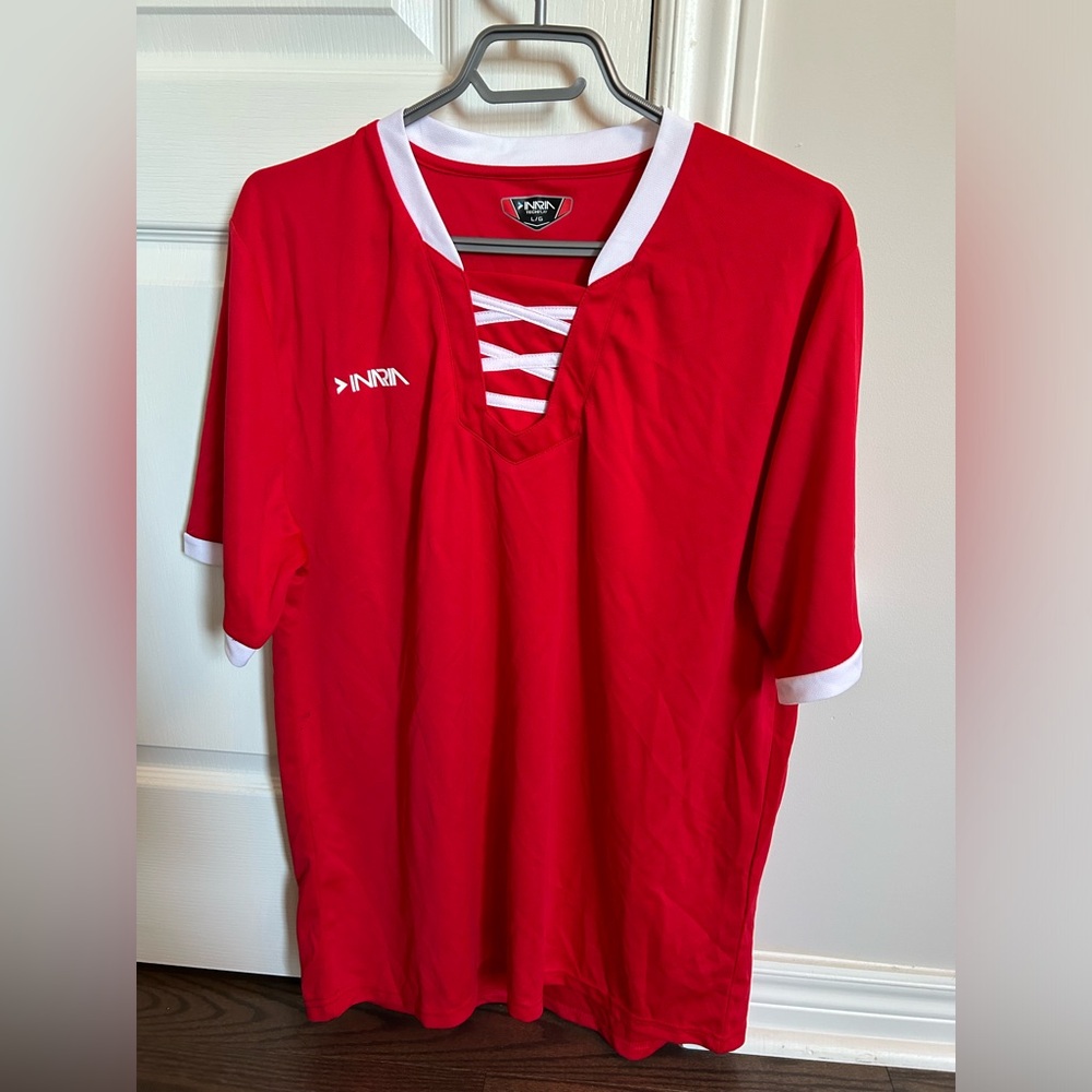 Aria Red Sports Jersey with White Details